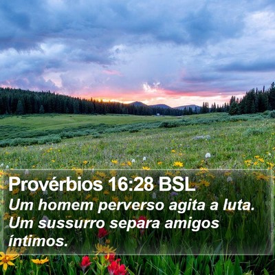 Provérbios 16:28 BSL Bible Verse Image