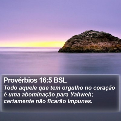 Provérbios 16:5 BSL Bible Verse Image
