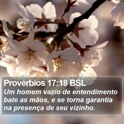 Provérbios 17:18 BSL Bible Verse Image