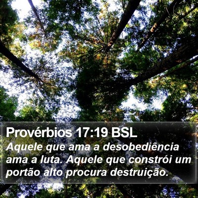 Provérbios 17:19 BSL Bible Verse Image