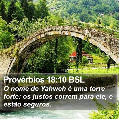 Provérbios 18:10 BSL Bible Verse Image