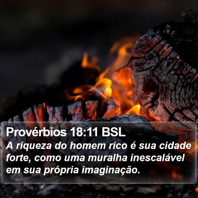 Provérbios 18:11 BSL Bible Verse Image