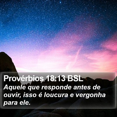 Provérbios 18:13 BSL Bible Verse Image