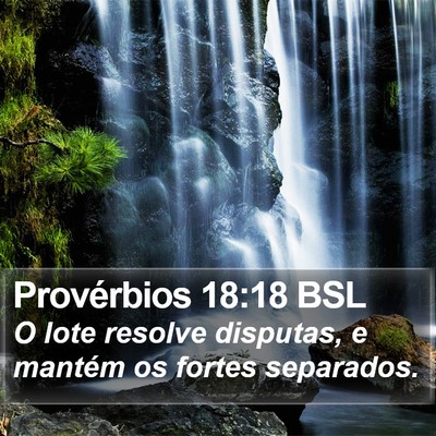 Provérbios 18:18 BSL Bible Verse Image