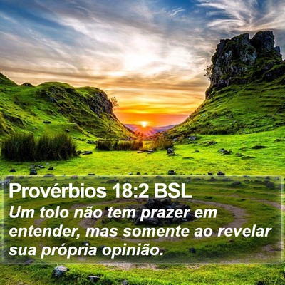 Provérbios 18:2 BSL Bible Verse Image