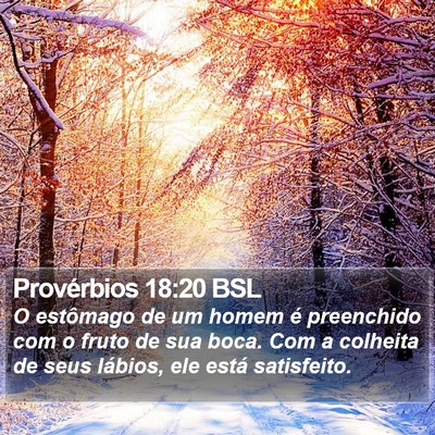 Provérbios 18:20 BSL Bible Verse Image