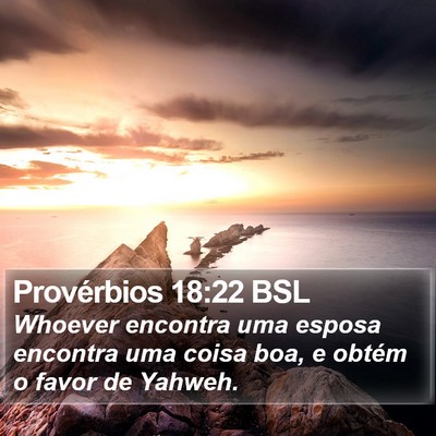 Provérbios 18:22 BSL Bible Verse Image