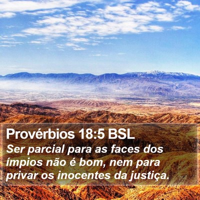 Provérbios 18:5 BSL Bible Verse Image