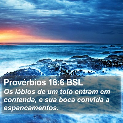 Provérbios 18:6 BSL Bible Verse Image