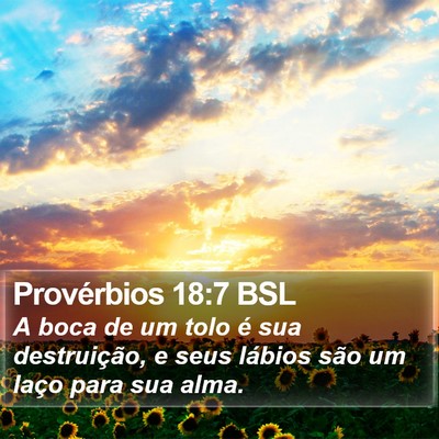 Provérbios 18:7 BSL Bible Verse Image