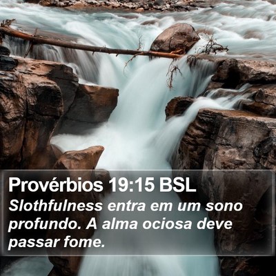 Provérbios 19:15 BSL Bible Verse Image