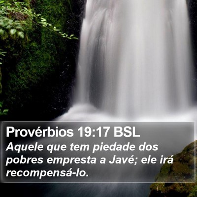 Provérbios 19:17 BSL Bible Verse Image