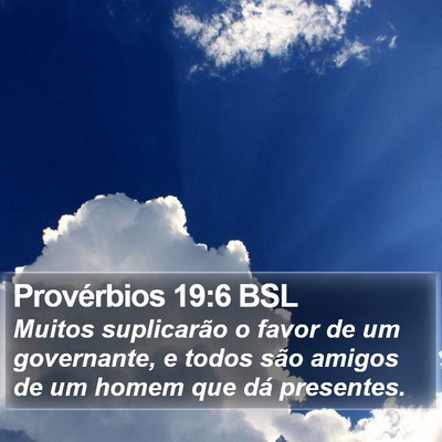Provérbios 19:6 BSL Bible Verse Image