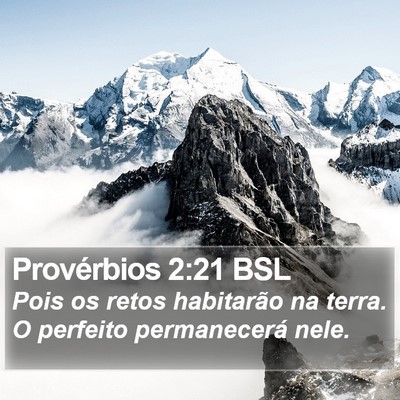 Provérbios 2:21 BSL Bible Verse Image