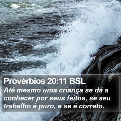 Provérbios 20:11 BSL Bible Verse Image