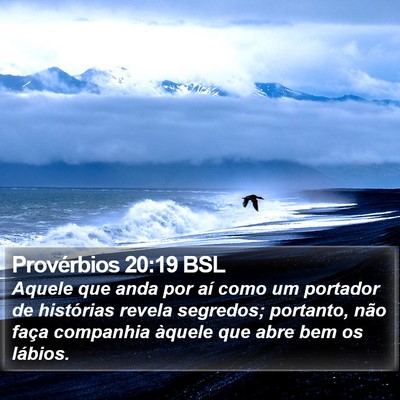 Provérbios 20:19 BSL Bible Verse Image