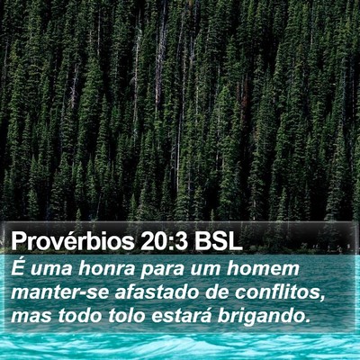 Provérbios 20:3 BSL Bible Verse Image