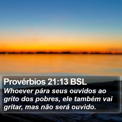 Provérbios 21:13 BSL Bible Verse Image