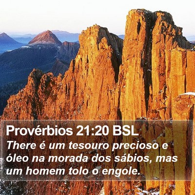 Provérbios 21:20 BSL Bible Verse Image