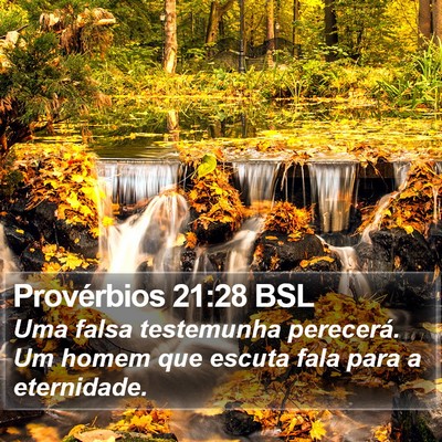 Provérbios 21:28 BSL Bible Verse Image