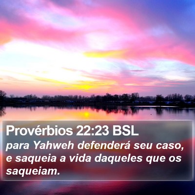 Provérbios 22:23 BSL Bible Verse Image