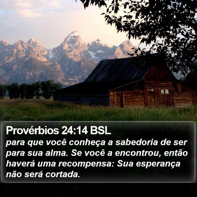 Provérbios 24:14 BSL Bible Verse Image