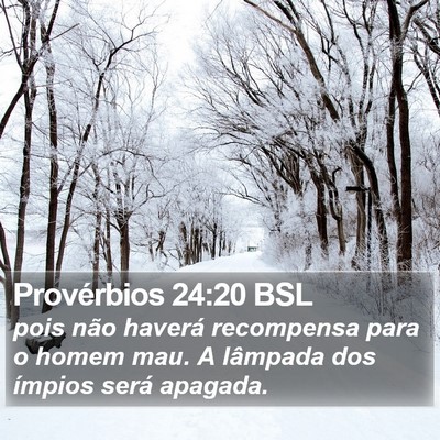 Provérbios 24:20 BSL Bible Verse Image