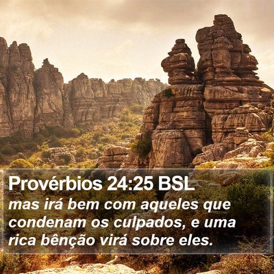 Provérbios 24:25 BSL Bible Verse Image