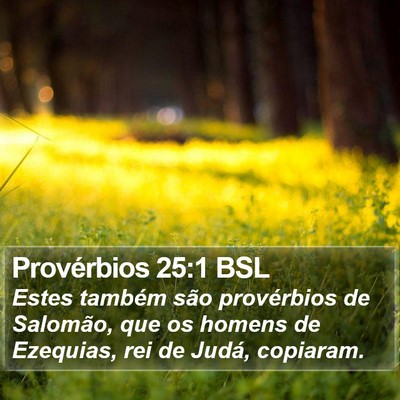 Provérbios 25:1 BSL Bible Verse Image