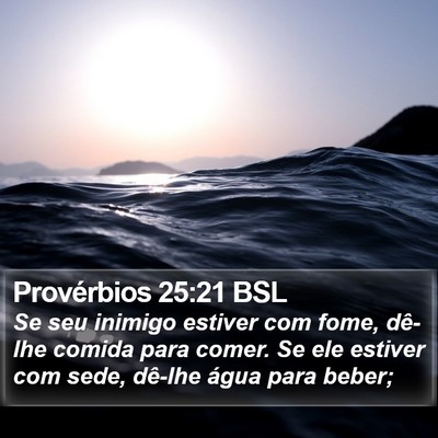 Provérbios 25:21 BSL Bible Verse Image