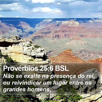 Provérbios 25:6 BSL Bible Verse Image