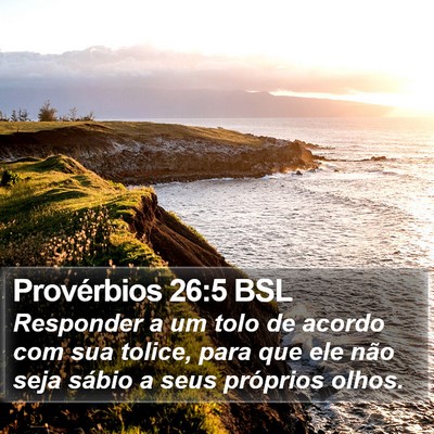 Provérbios 26:5 BSL Bible Verse Image