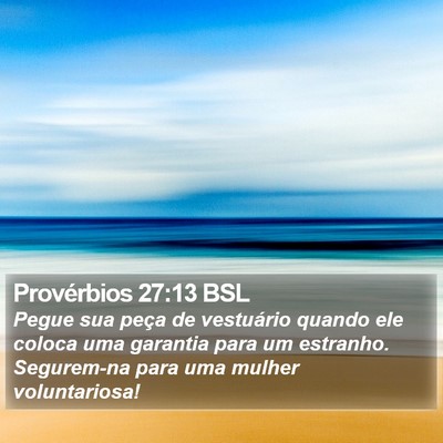 Provérbios 27:13 BSL Bible Verse Image