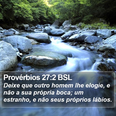 Provérbios 27:2 BSL Bible Verse Image