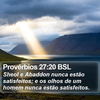 Provérbios 27:20 BSL Bible Verse Image