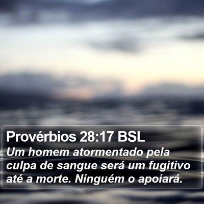 Provérbios 28:17 BSL Bible Verse Image