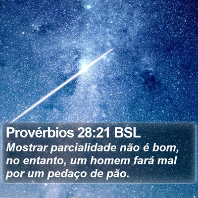 Provérbios 28:21 BSL Bible Verse Image