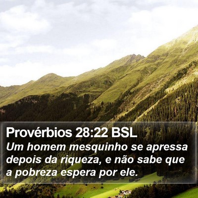 Provérbios 28:22 BSL Bible Verse Image