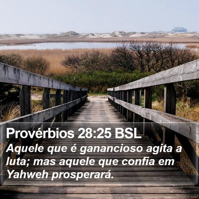 Provérbios 28:25 BSL Bible Verse Image