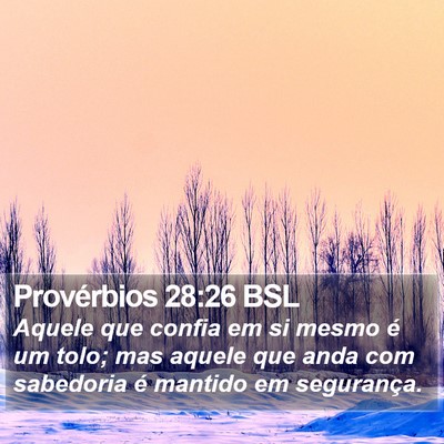 Provérbios 28:26 BSL Bible Verse Image