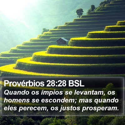 Provérbios 28:28 BSL Bible Verse Image