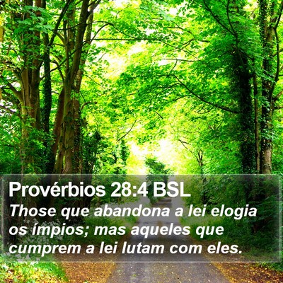 Provérbios 28:4 BSL Bible Verse Image