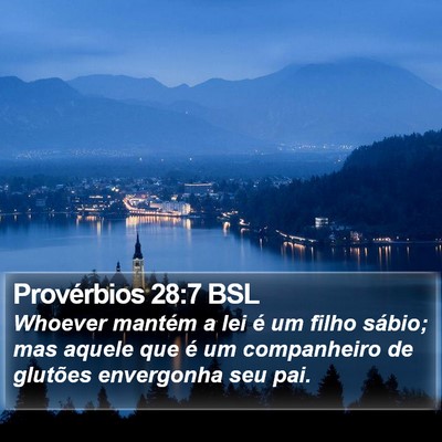 Provérbios 28:7 BSL Bible Verse Image