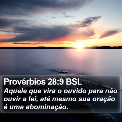 Provérbios 28:9 BSL Bible Verse Image