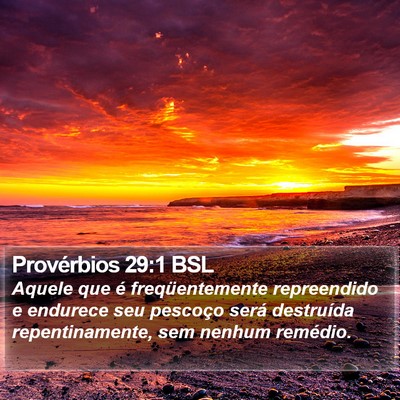 Provérbios 29:1 BSL Bible Verse Image