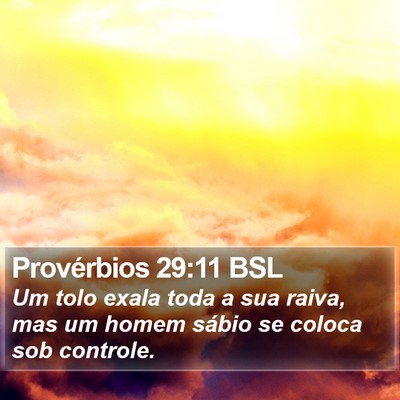 Provérbios 29:11 BSL Bible Verse Image
