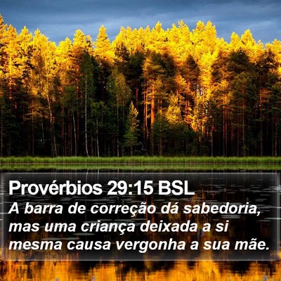 Provérbios 29:15 BSL Bible Verse Image