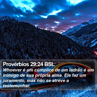 Provérbios 29:24 BSL Bible Verse Image