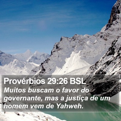 Provérbios 29:26 BSL Bible Verse Image