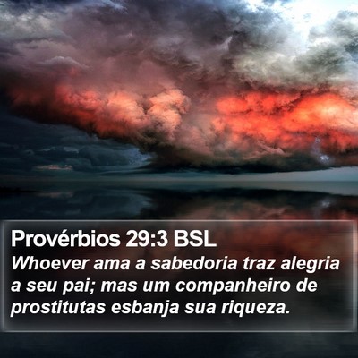 Provérbios 29:3 BSL Bible Verse Image